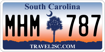 SC license plate MHM787