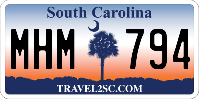 SC license plate MHM794