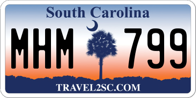 SC license plate MHM799