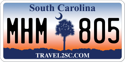 SC license plate MHM805