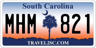 SC license plate MHM821