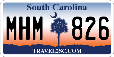 SC license plate MHM826