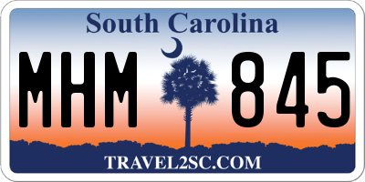SC license plate MHM845