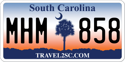 SC license plate MHM858