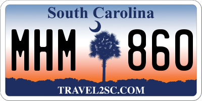 SC license plate MHM860