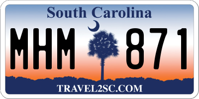 SC license plate MHM871