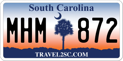 SC license plate MHM872
