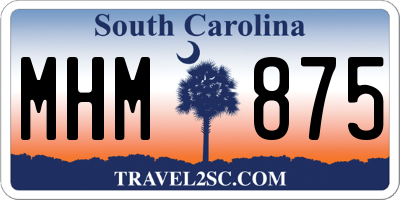 SC license plate MHM875