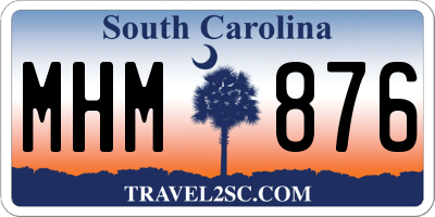 SC license plate MHM876
