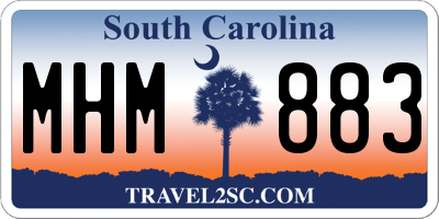 SC license plate MHM883