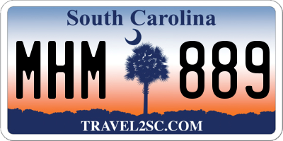 SC license plate MHM889