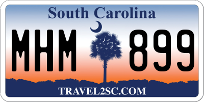 SC license plate MHM899