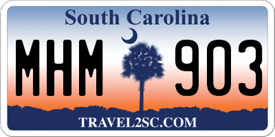 SC license plate MHM903