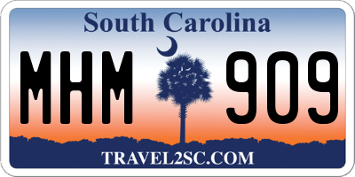 SC license plate MHM909