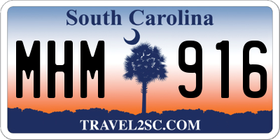 SC license plate MHM916