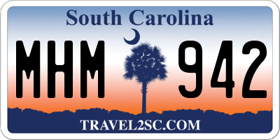 SC license plate MHM942
