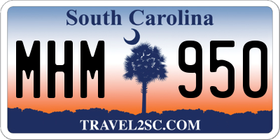 SC license plate MHM950