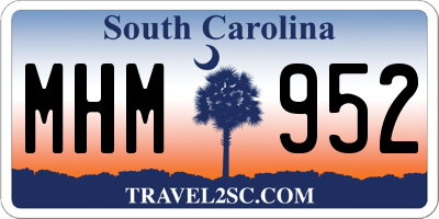 SC license plate MHM952