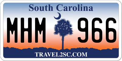 SC license plate MHM966