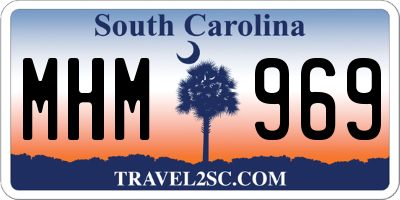 SC license plate MHM969