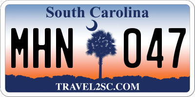 SC license plate MHN047