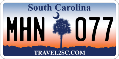 SC license plate MHN077