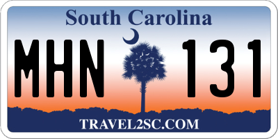 SC license plate MHN131