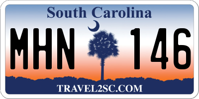 SC license plate MHN146