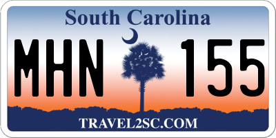 SC license plate MHN155