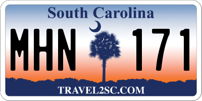 SC license plate MHN171