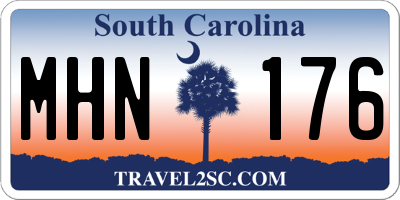 SC license plate MHN176