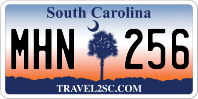 SC license plate MHN256