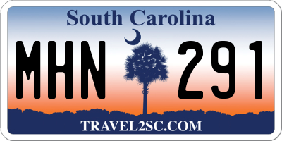 SC license plate MHN291