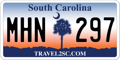 SC license plate MHN297