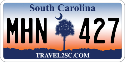 SC license plate MHN427