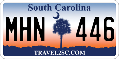 SC license plate MHN446
