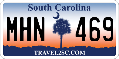 SC license plate MHN469