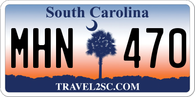 SC license plate MHN470