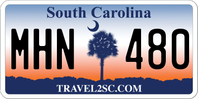SC license plate MHN480