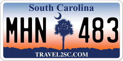 SC license plate MHN483
