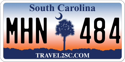 SC license plate MHN484