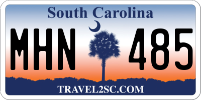 SC license plate MHN485