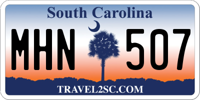 SC license plate MHN507