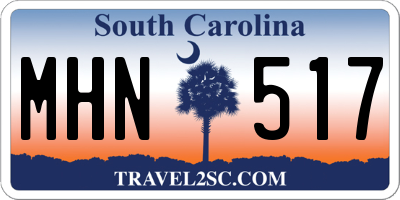 SC license plate MHN517