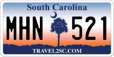 SC license plate MHN521