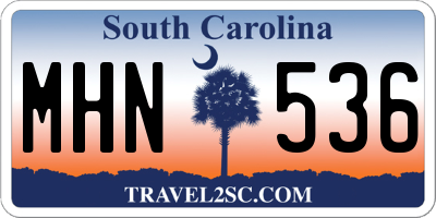 SC license plate MHN536
