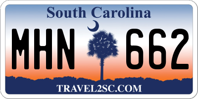 SC license plate MHN662