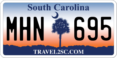 SC license plate MHN695