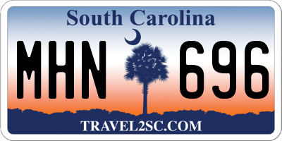 SC license plate MHN696