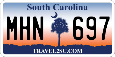 SC license plate MHN697